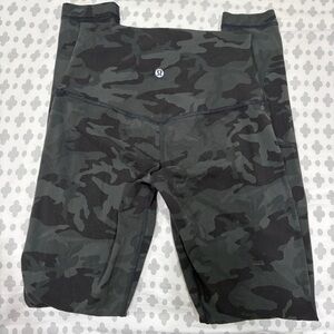 Lululemon Black and GreenCamo Leggings 28”